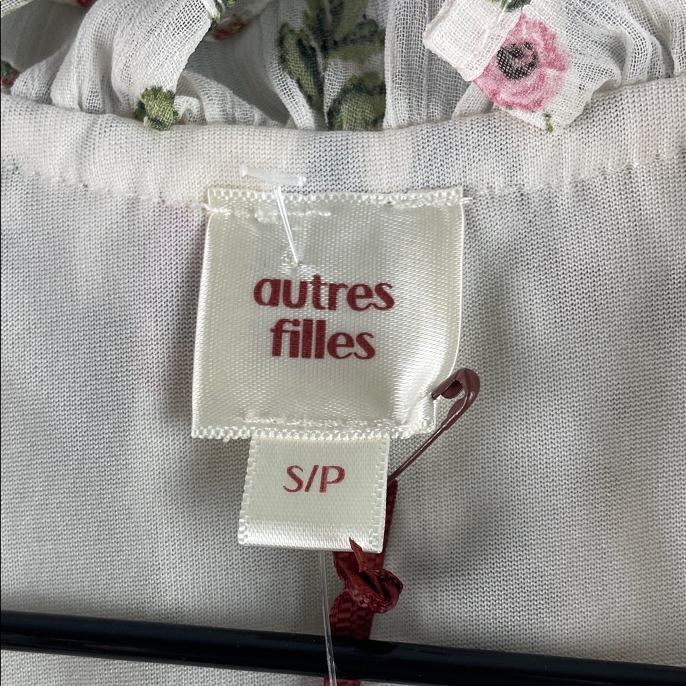 NWT Autres Filles Floral Ruffle Top Size S - Picture 4 of 8